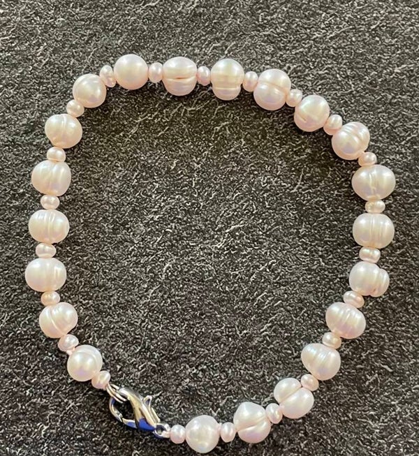 BRACELET PERLES BAROQUES D'EAU DOUCE