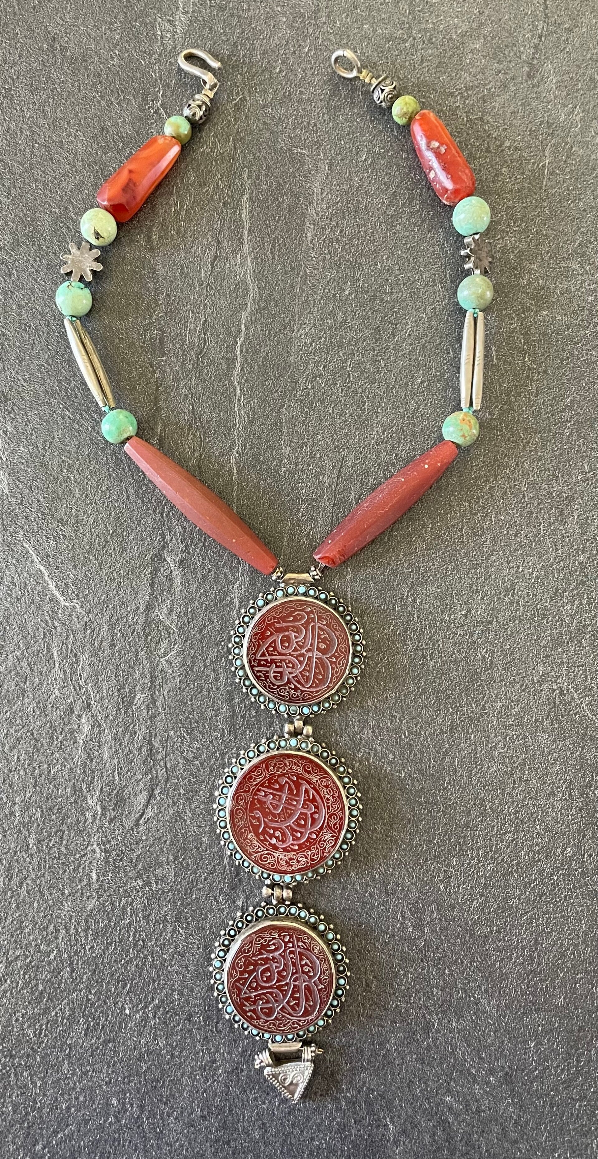 SAUTOIR PENDENTIF ETHNIQUE BERBERE - XX°