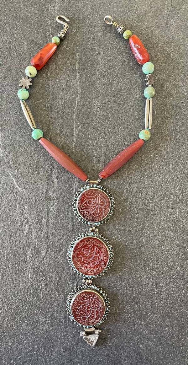 SAUTOIR PENDENTIF ETHNIQUE BERBERE - XX°