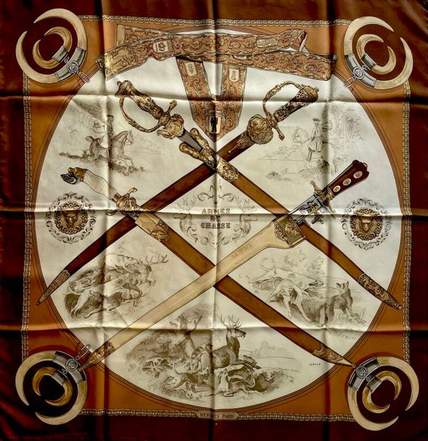 ARMES DE CHASSE CARRE HERMÈS VINTAGE