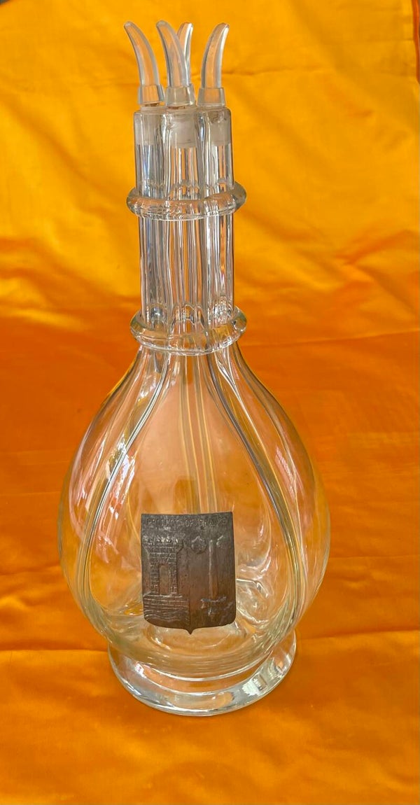CARAFE QUADRILOBÉE EN VERRE SOUFFLÉ