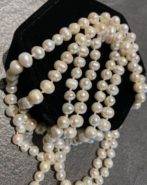 GRAND SAUTOIR CHOKER DE 160 PERLES D'EAU DOUCE - XX°