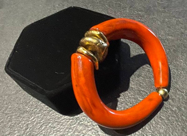 BRACELET SEMI RIGIDE EN CERAMIQUE ROUGE DE MARIE PASTORELLI