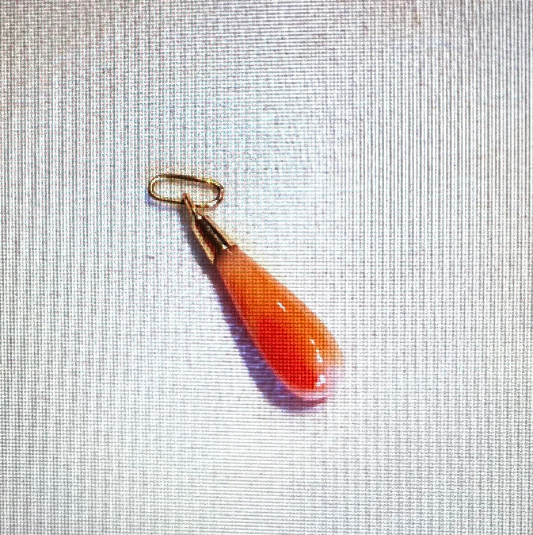 PENDENTIF OR 18 K ET CORAIL COULEUR PEAU D'ANGE xx°