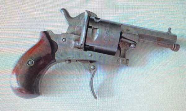 REVOLVER DE POCHE "THE GUARDIAN AMERICAN 1878" A BROCHE & DETENTE PLIANTE - XIX°