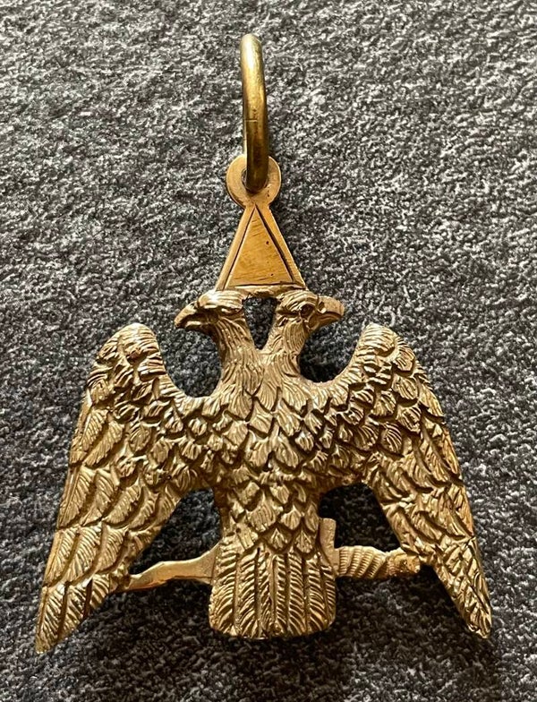 BIJOUR 32° DEGRE - AIGLE BICEPHALE BRONZE
