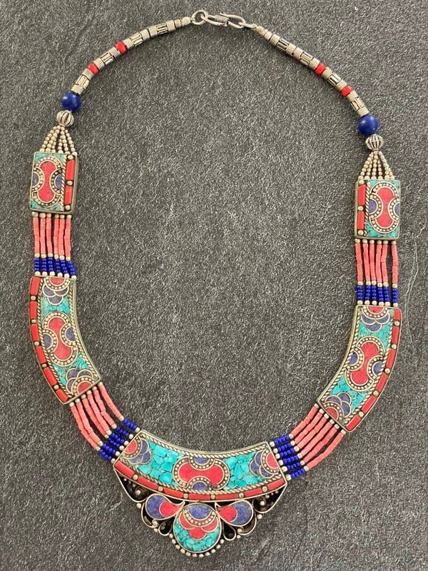 COLLIER ETHNIQUE NEPALAIS DE CEREMONIE - XX°
