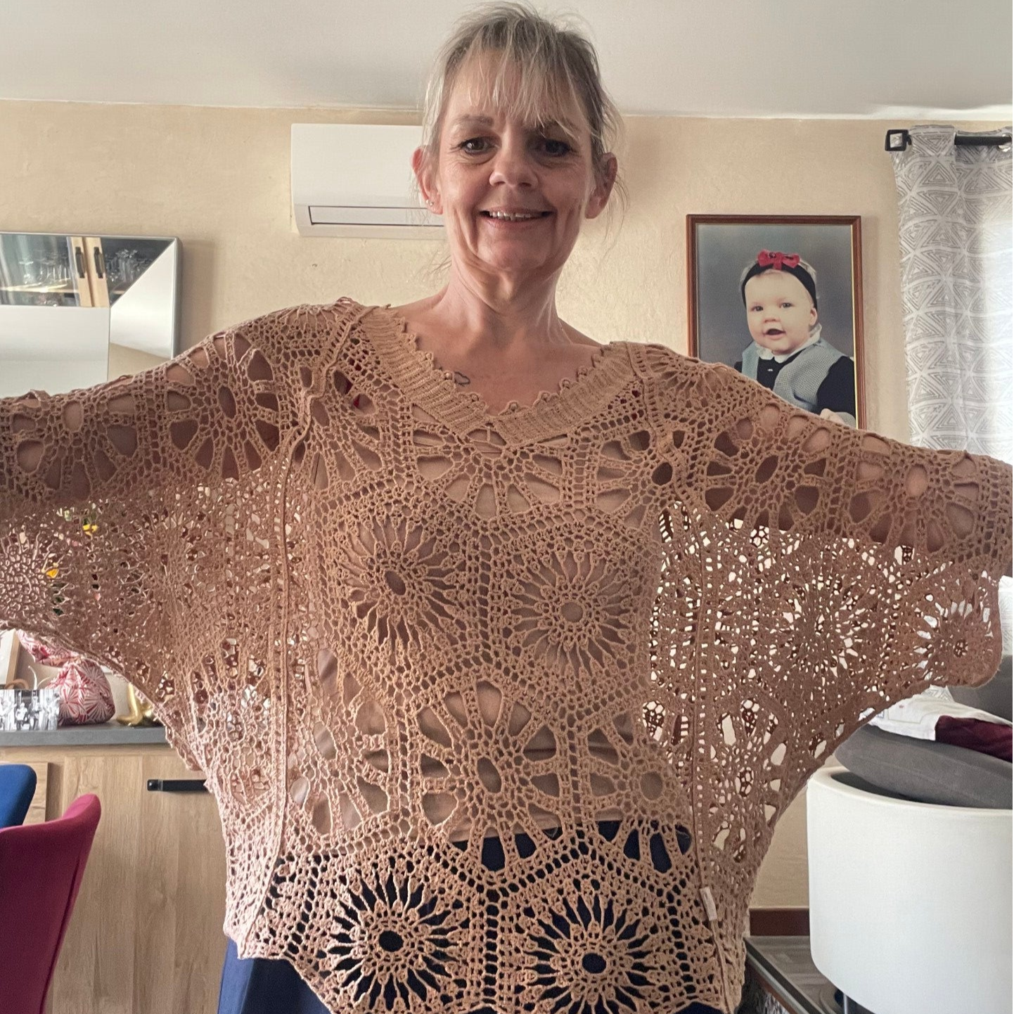 Débardeur en crochet ajouré