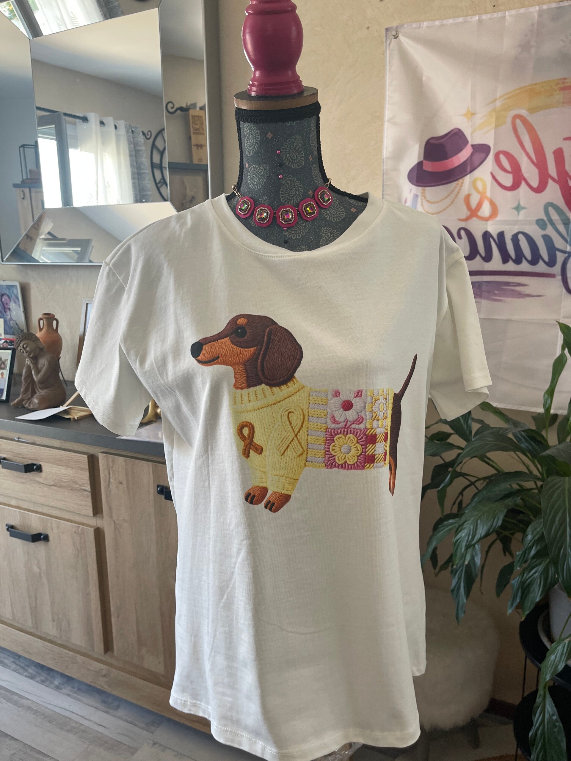 Tee-shirt chien "saucisse"