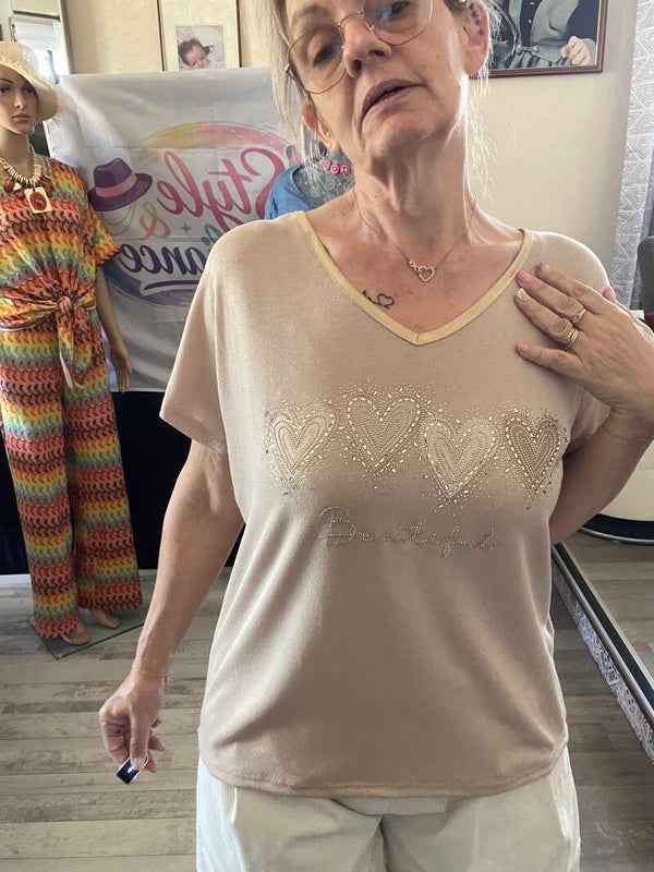 Tee-shirt doré