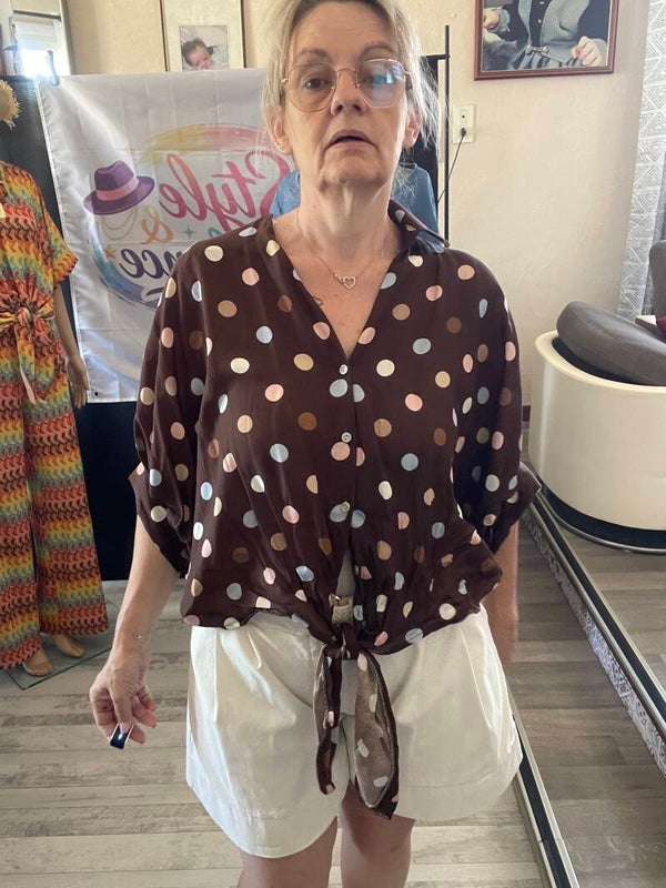 Chemise à pois