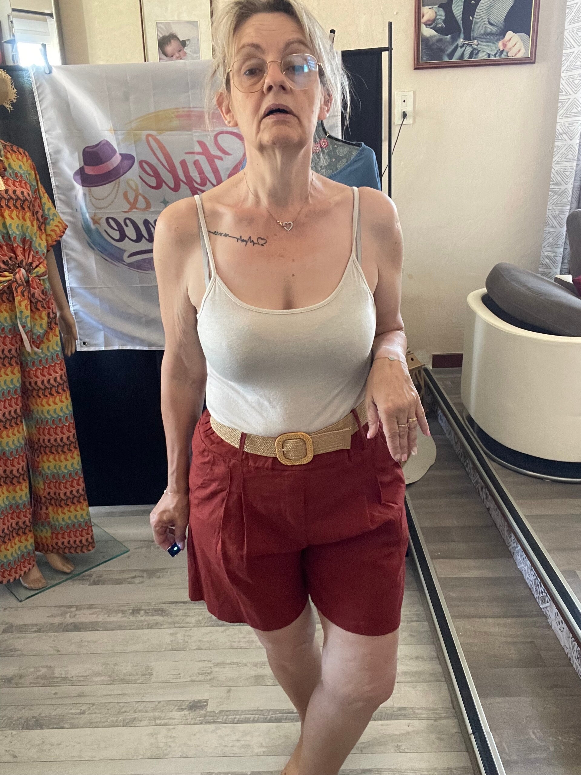 Bermuda short avec sa ceinture