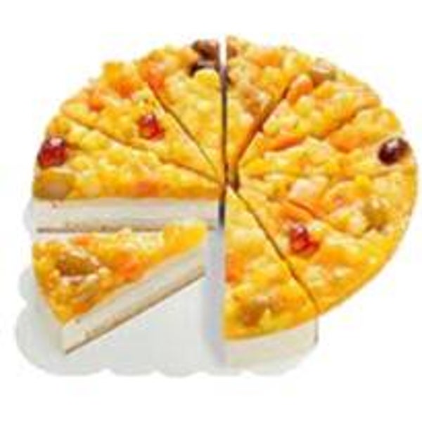 Sahnetorte Fruchtmix, vorgeschnitten in 12 Stücke, 1500 g, Ø 24 cm