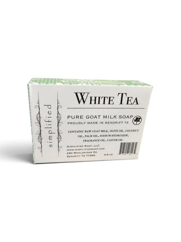 White tea pure goat milk soap bar