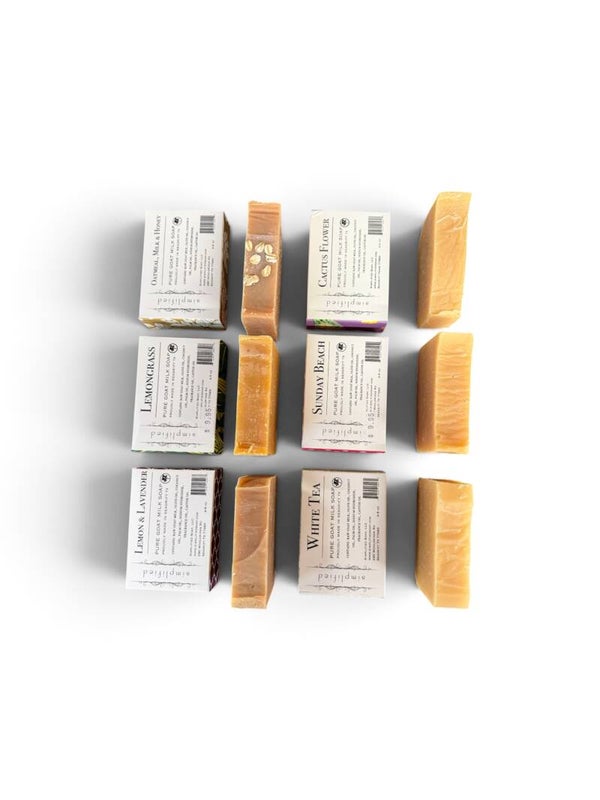 Simplified pure goat milk soap