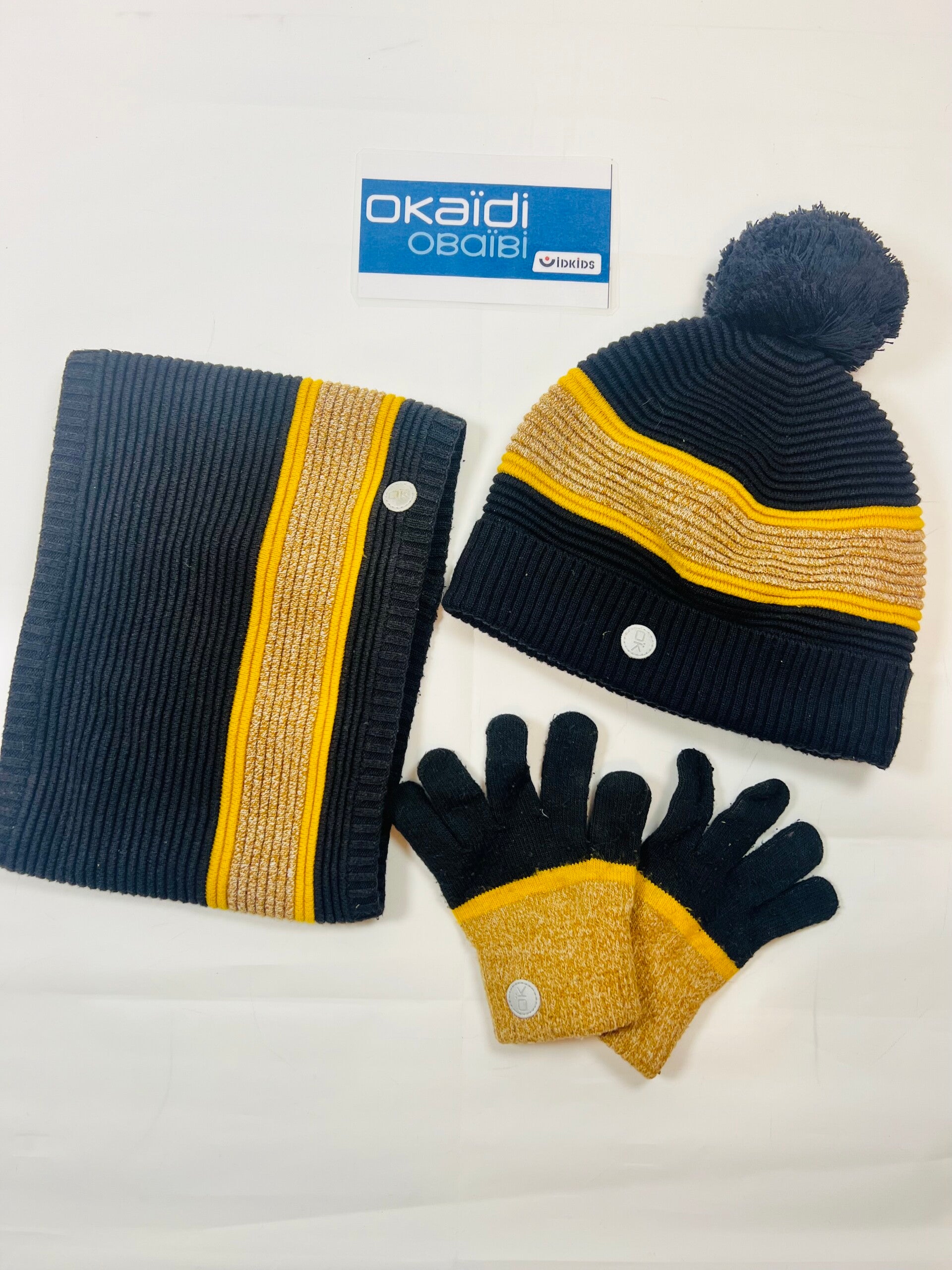 Ensemble Bonnets-Echarpe-Gants // Taille 55