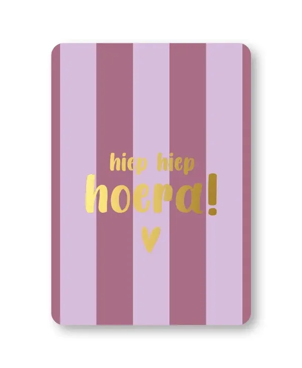 Hiep hiep hoera - wenskaart strips