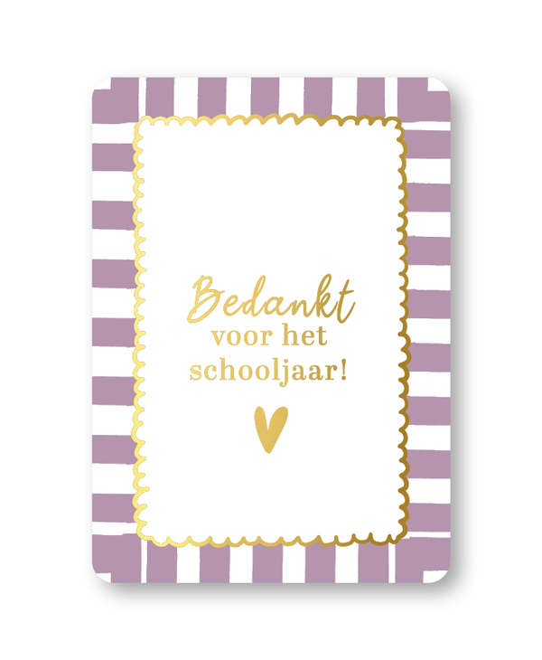 Bedankt voor het schooljaar - wenskaart