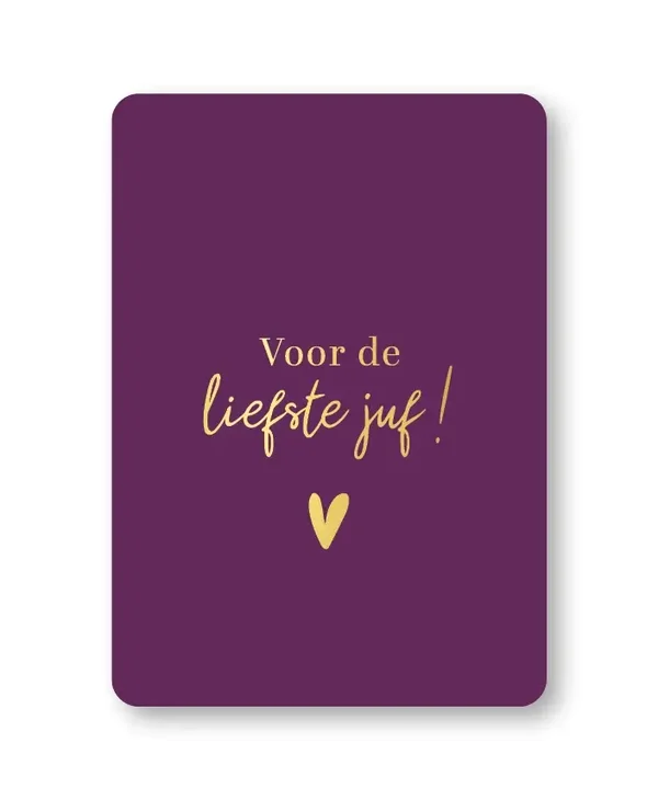 Voor de liefste juf - wenskaart
