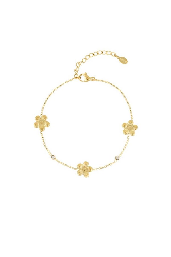 Flower Power Bracelet Gold - Silver