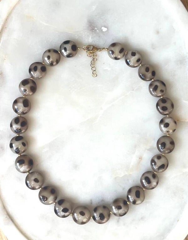 Acryl kralen ketting panter