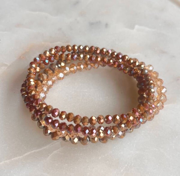 Armbandset elastiek bruin