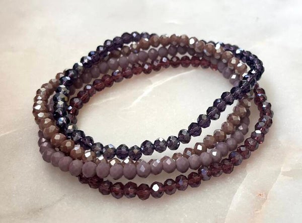 Armband elastiek paars