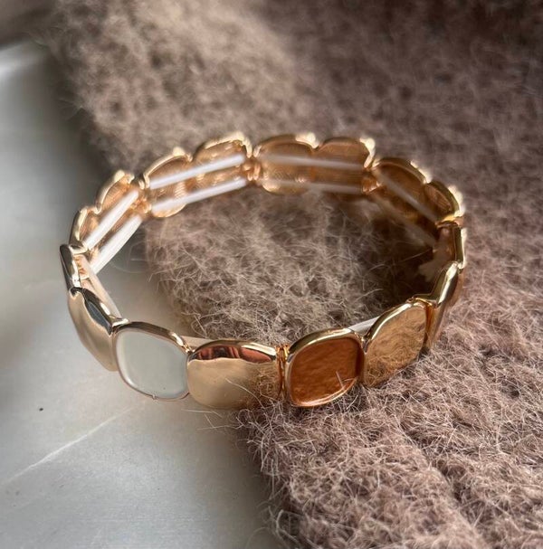 Armband goud- bruin