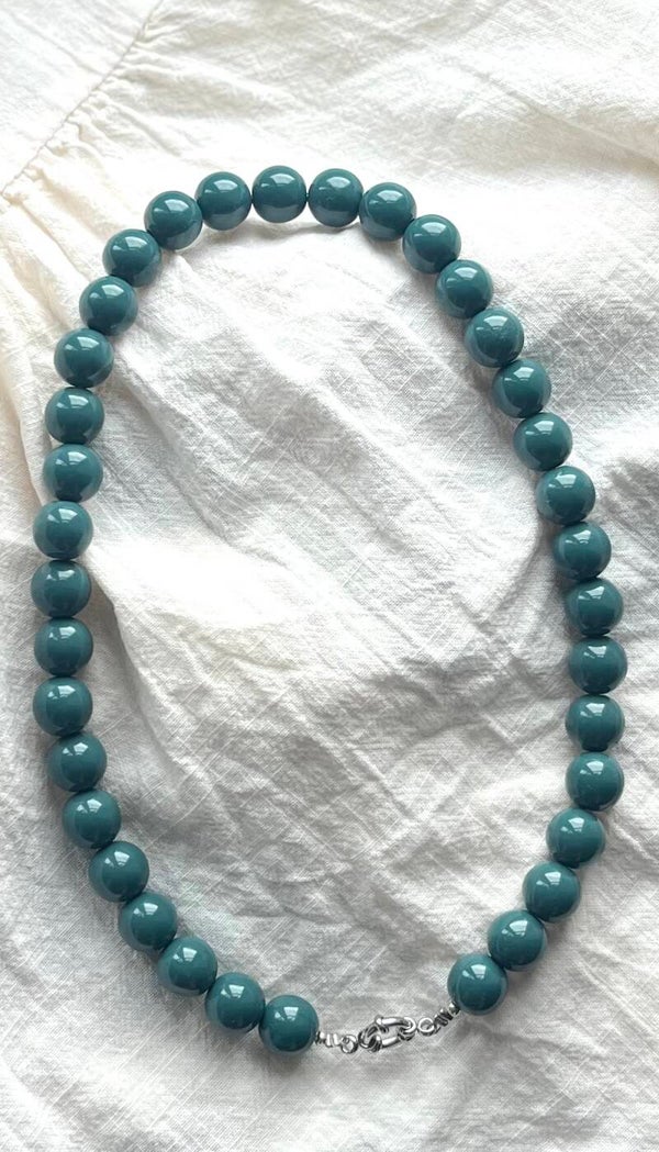 Acryl kralen ketting shiny mediterranea.