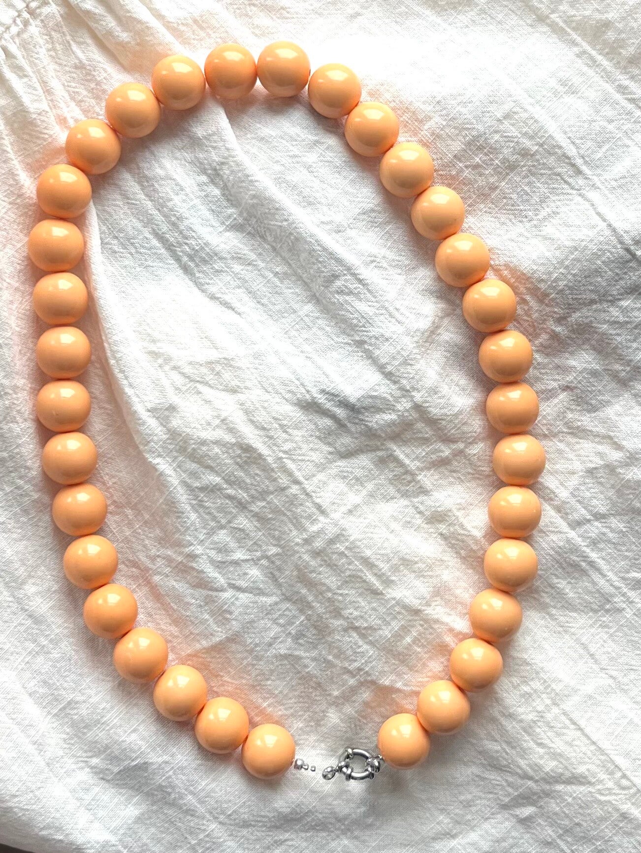 Acryl kralen ketting rond oranje