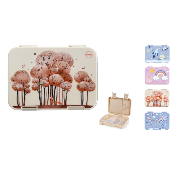 Kinderlunchbox Bosdieren Crème – Bento Box | JENARD®