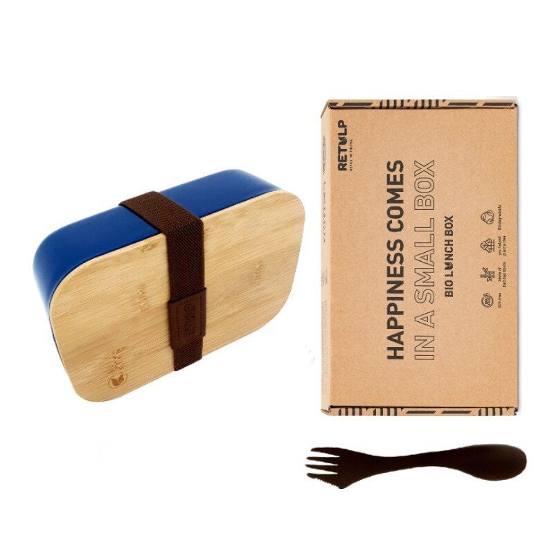 ECO Bamboe Lunchbox to go Blauw