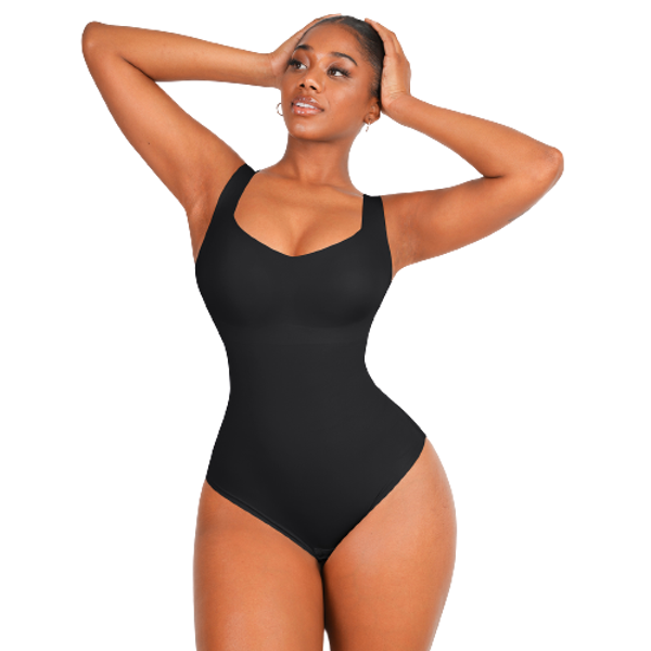 Naadloze body shapewear - zwart