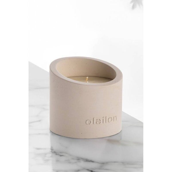 Beige Amber Essence Candle, 100% beton, 8,5 cm