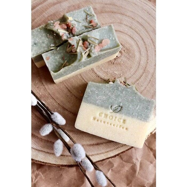 Natuurlijke zeep "citroengras" met Himalayasalz, veganistisch, palmolie -vrij