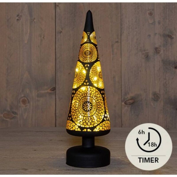 LED Kerstboompje glas marrakech 9x30cm