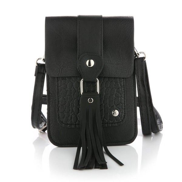 Telefoontasje zwart met tassel