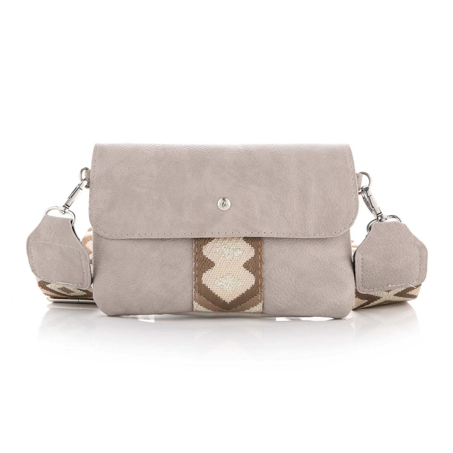 Schoudertasje BOHO AZTEC Taupe