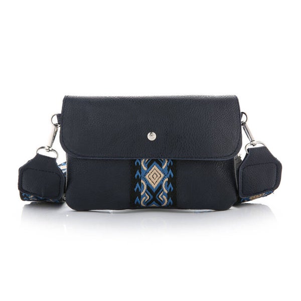 Schoudertasje BOHO AZTEC blauw
