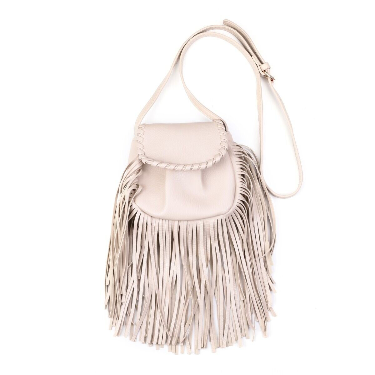 Fringe tasje Beige