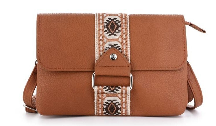 Schoudertasje HIPPIE COGNAC