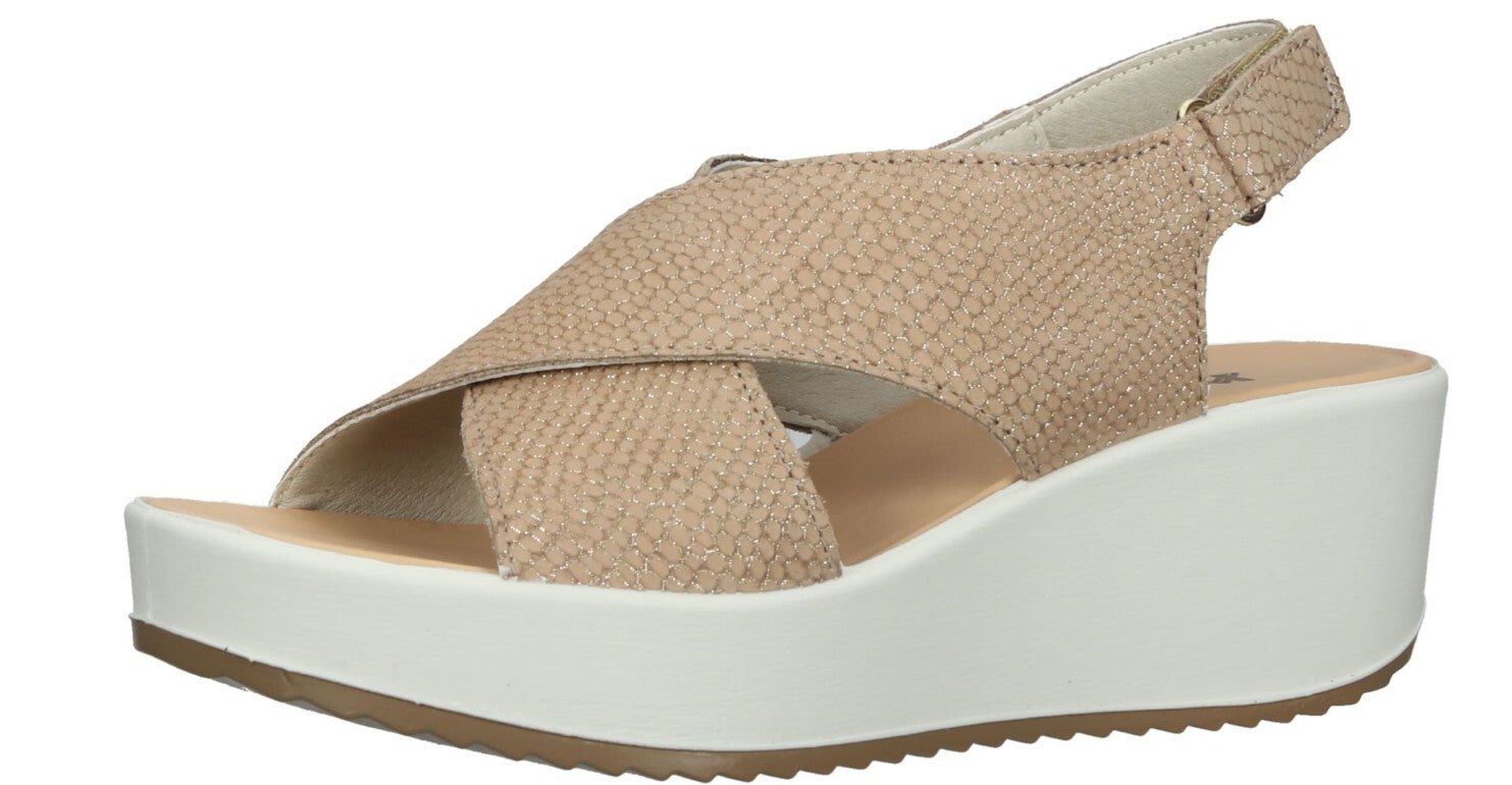 leren Sandalen beige bruin Imac