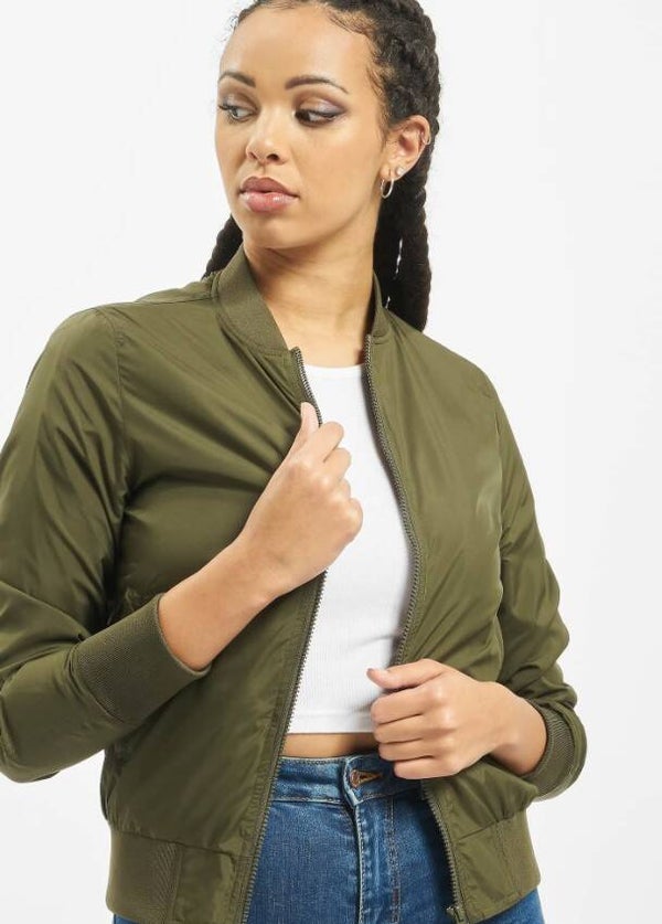 URBAN CLASSICS Light bomber jack legergroen