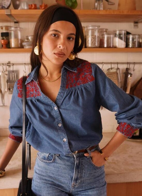 Blouse April  Denim S/M (38/40)