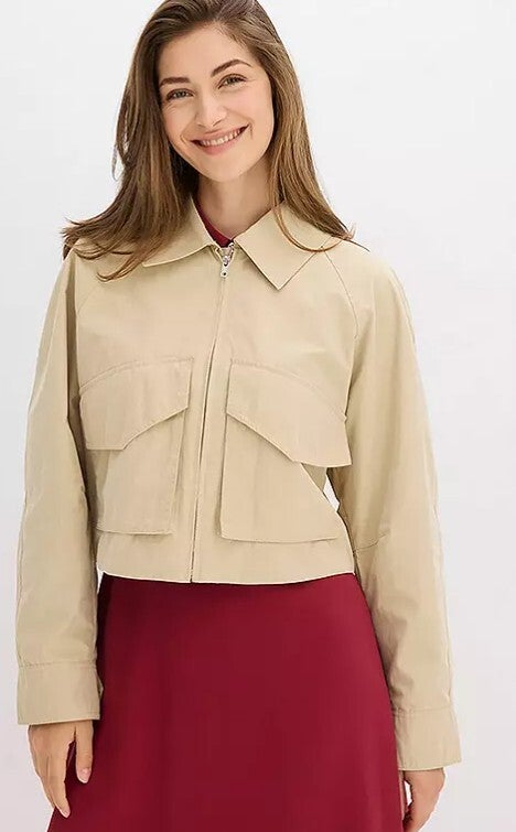 Kort jack Beige