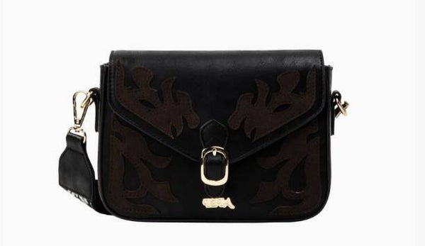 BOHO WESTERN  schoudertas IZIA zwart / bruin