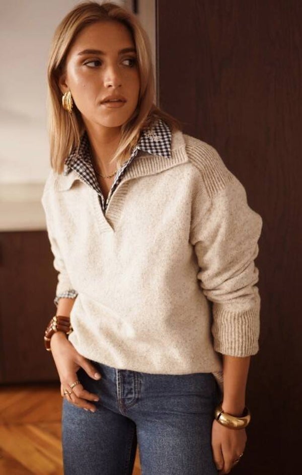 Elegante sweater Maille Dana in Beige M/L