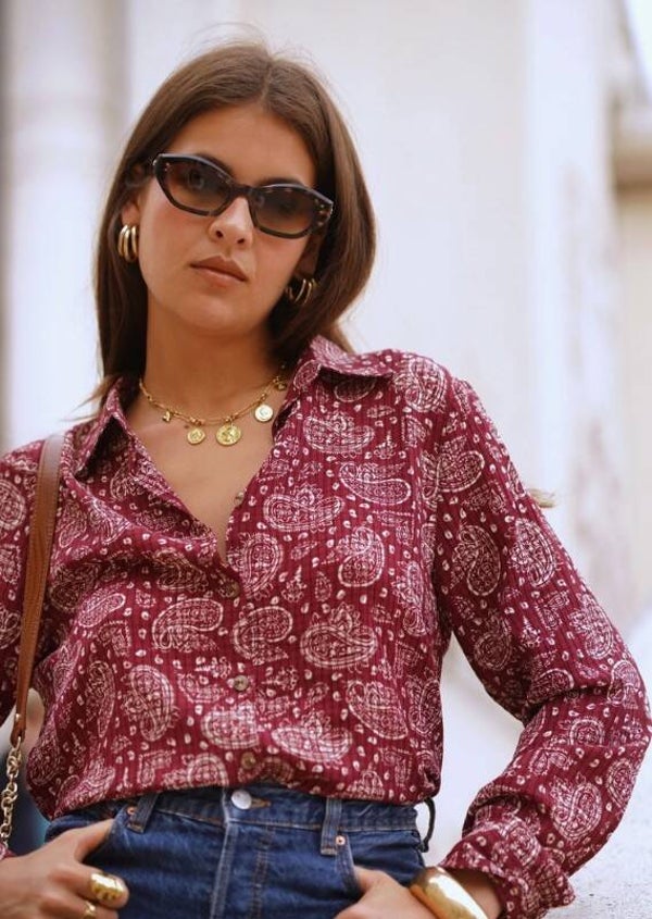 Blouse Théo rood paisley