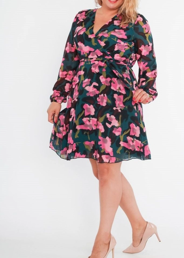 Bloemen jurk lange mouw