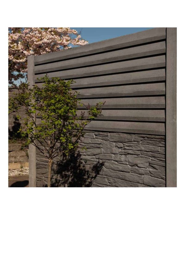 Betonzaunplatte - Muster Lamelle